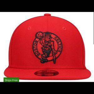 Boston Celtics New Era Logo 9FIFTY Snapback Hat - Red